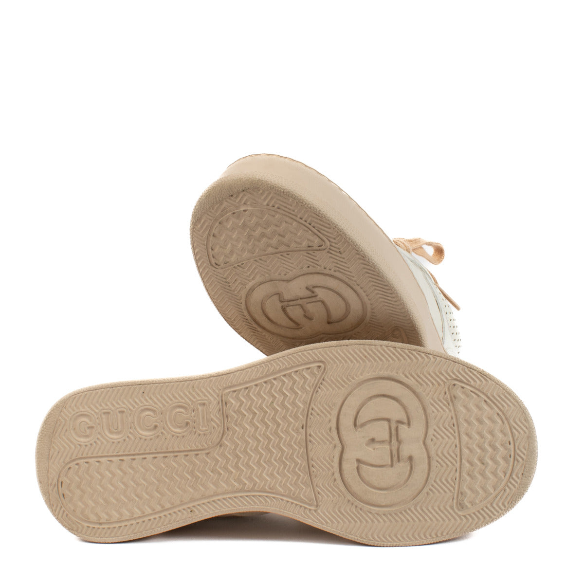 Baskets Gucci Blanches GG Embossées - taille 37