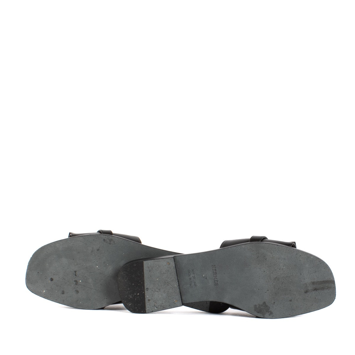 shop 100% authentic second hand Hermès Black Giulia Sandals - Size 37 on Labellov.com