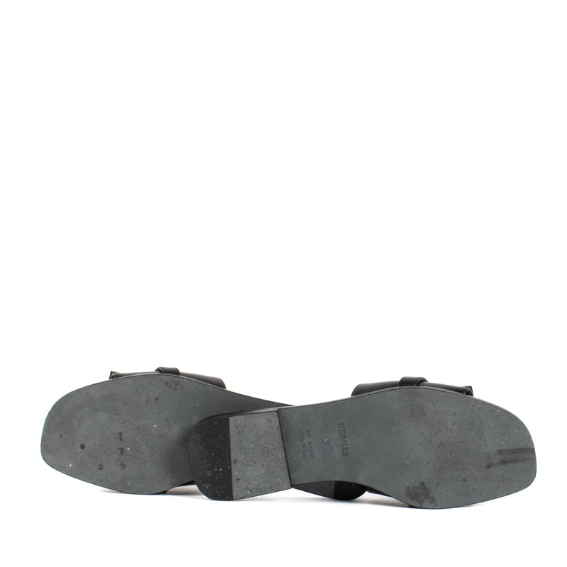 shop 100% authentic second hand Hermès Black Giulia Sandals - Size 37 on Labellov.com