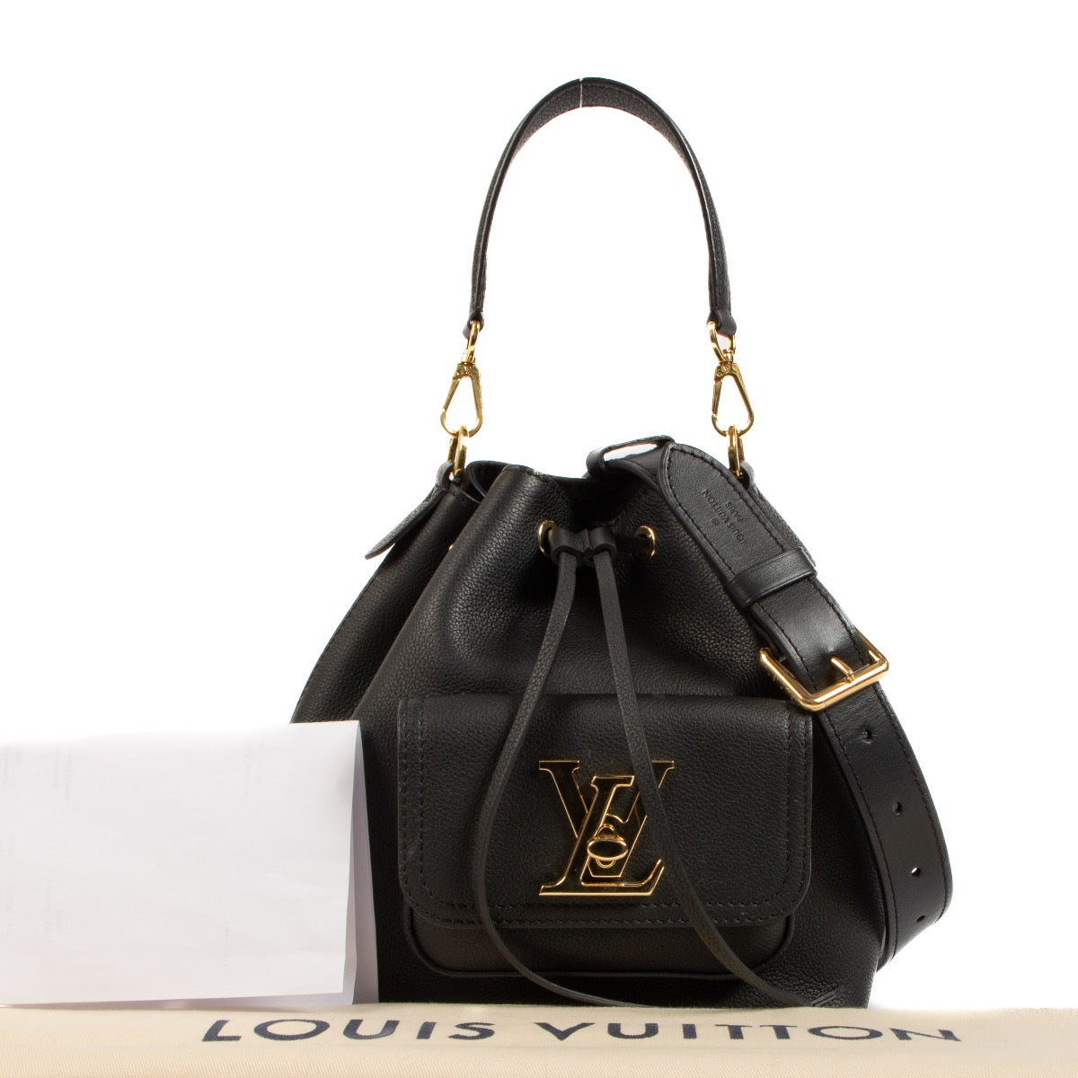 Louis Vuitton Black Lockme Bucket Bag
