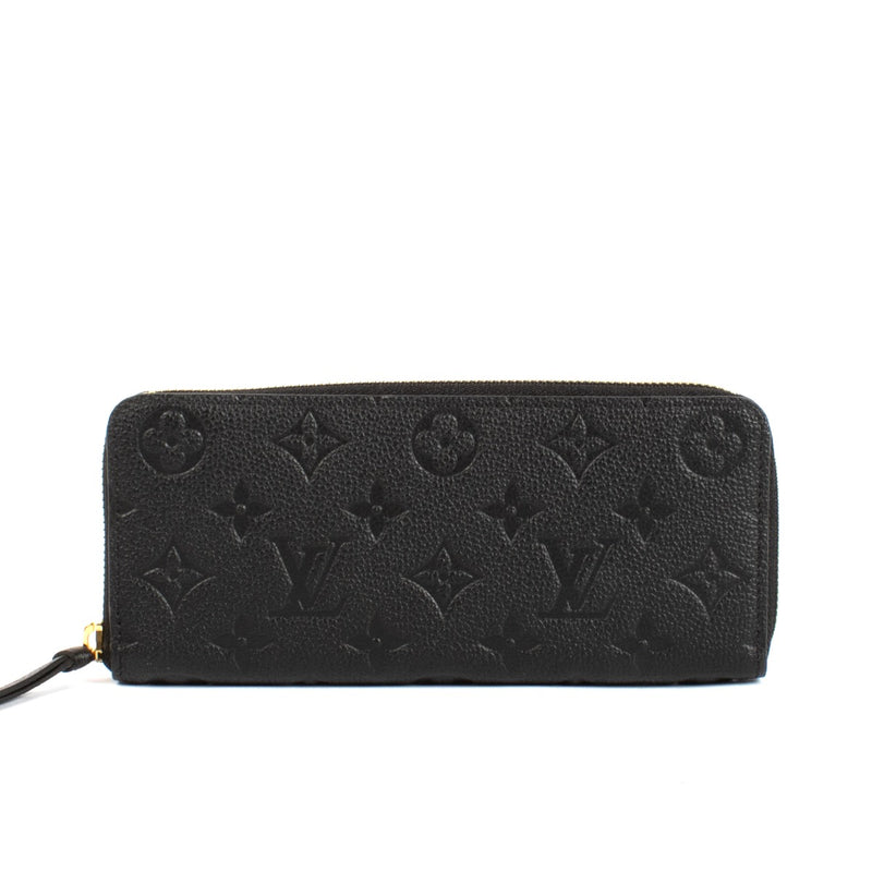 shop 100% authentic second hand Louis Vuitton Black Monogram Empreinte Clemence Wallet on Labellov.com