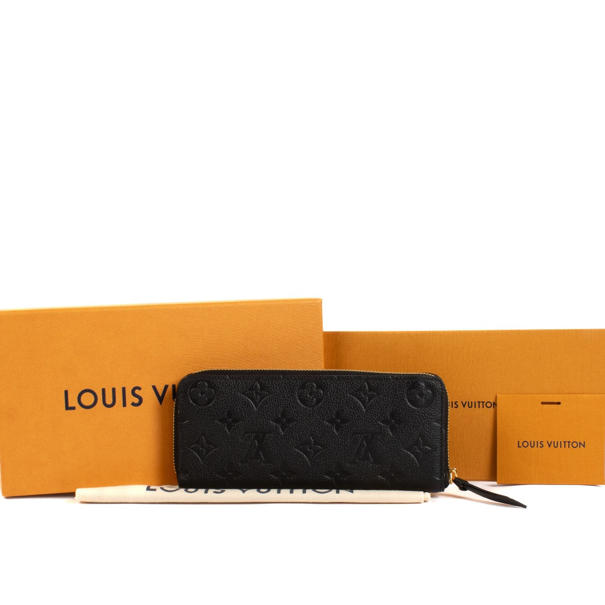 shop 100% authentic second hand Louis Vuitton Black Monogram Empreinte Clemence Wallet on Labellov.com