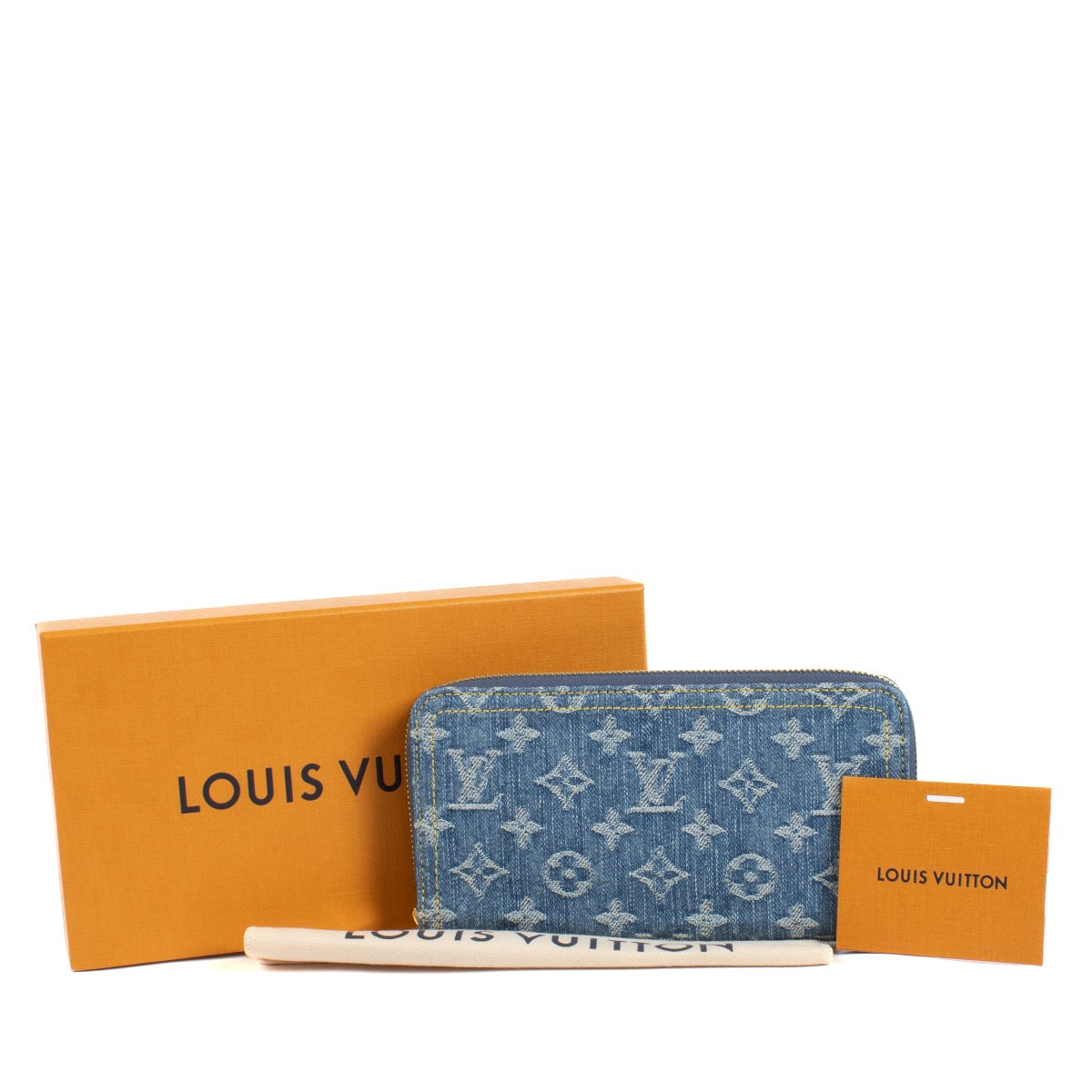 shop 100% authentic second hand Louis Vuitton Denim Zippy Wallet on Labellov.com