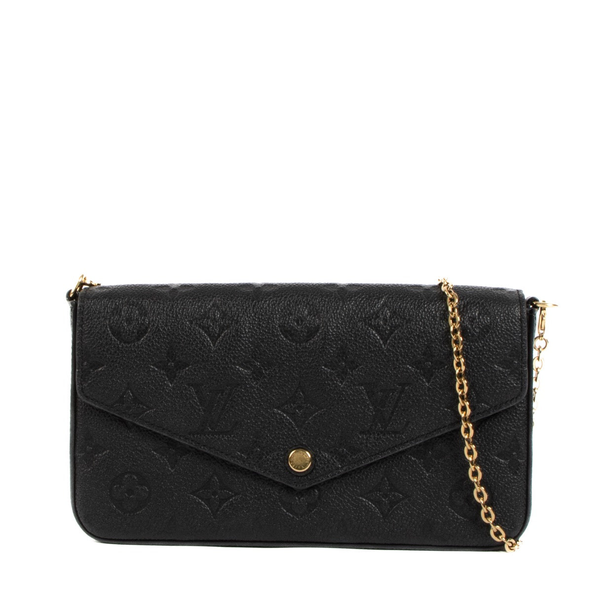 Shop 100% authentic second-hand Louis Vuitton Black Monogram Empreinte Pochette Félicie on Labellov.com