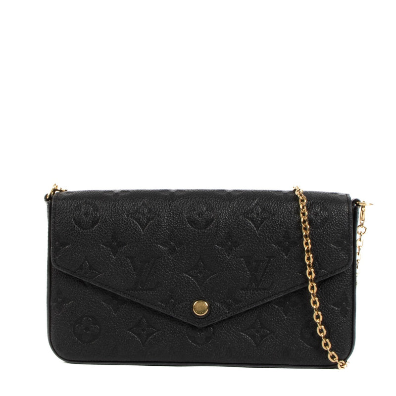 Shop 100% authentic second-hand Louis Vuitton Black Monogram Empreinte Pochette Félicie on Labellov.com