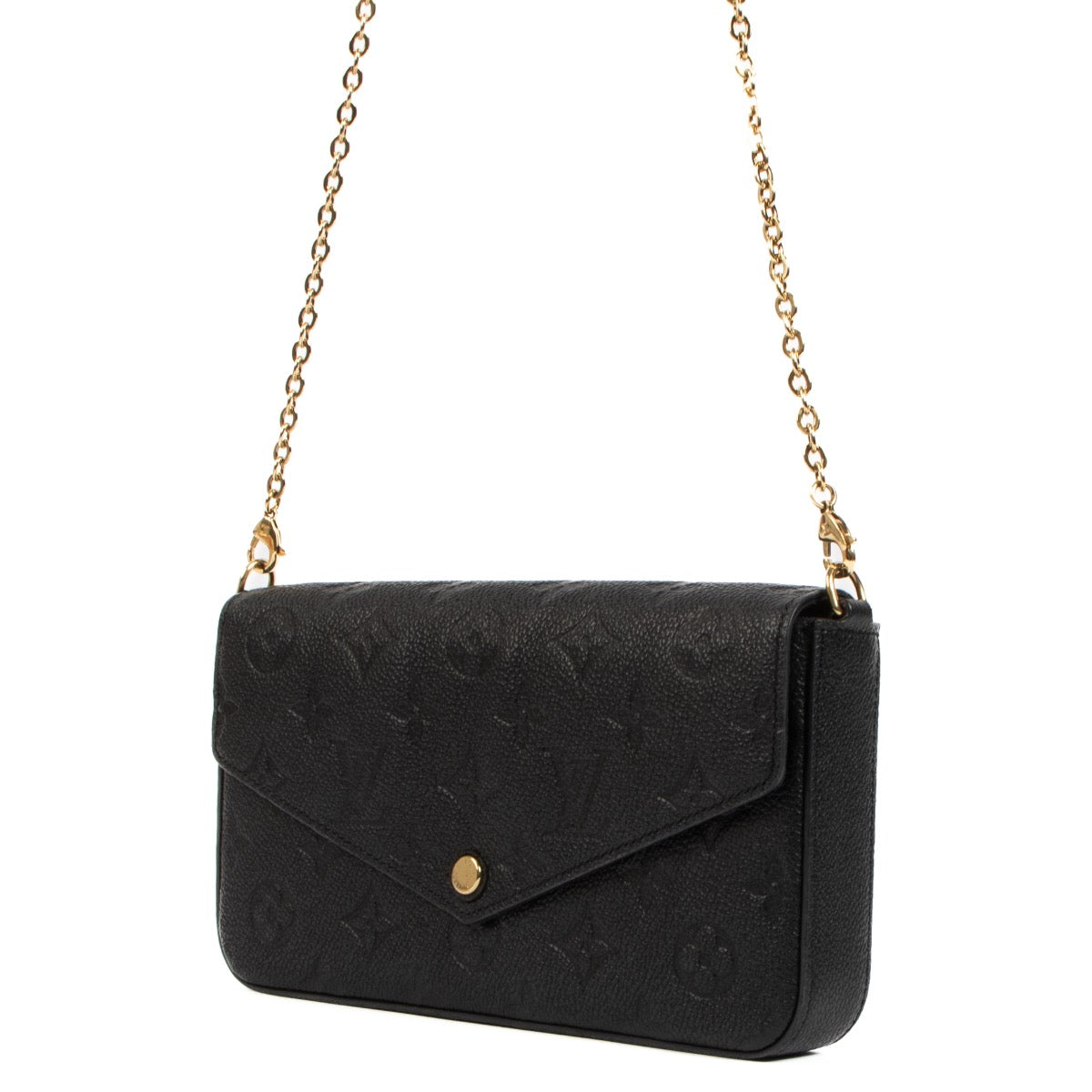 Shop 100% authentic second-hand Louis Vuitton Black Monogram Empreinte Pochette Félicie on Labellov.com