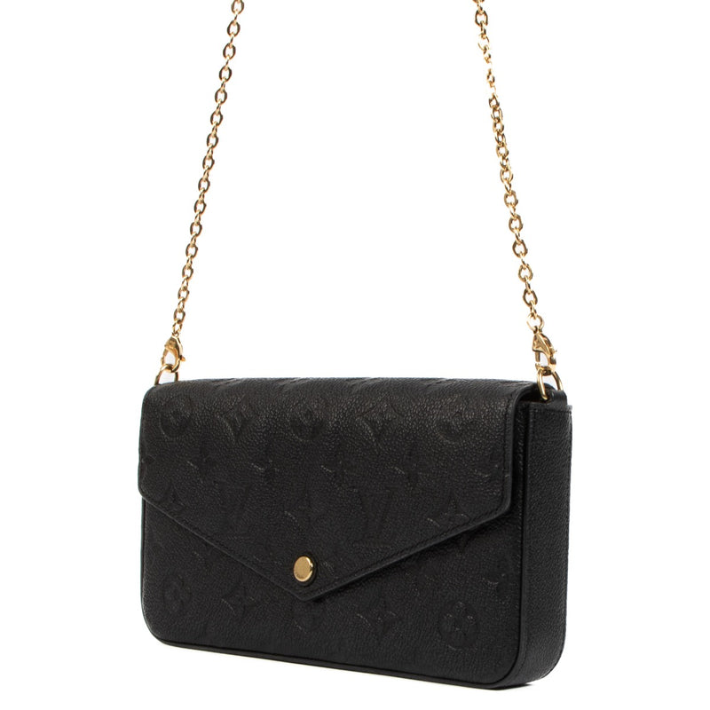 Shop 100% authentic second-hand Louis Vuitton Black Monogram Empreinte Pochette Félicie on Labellov.com