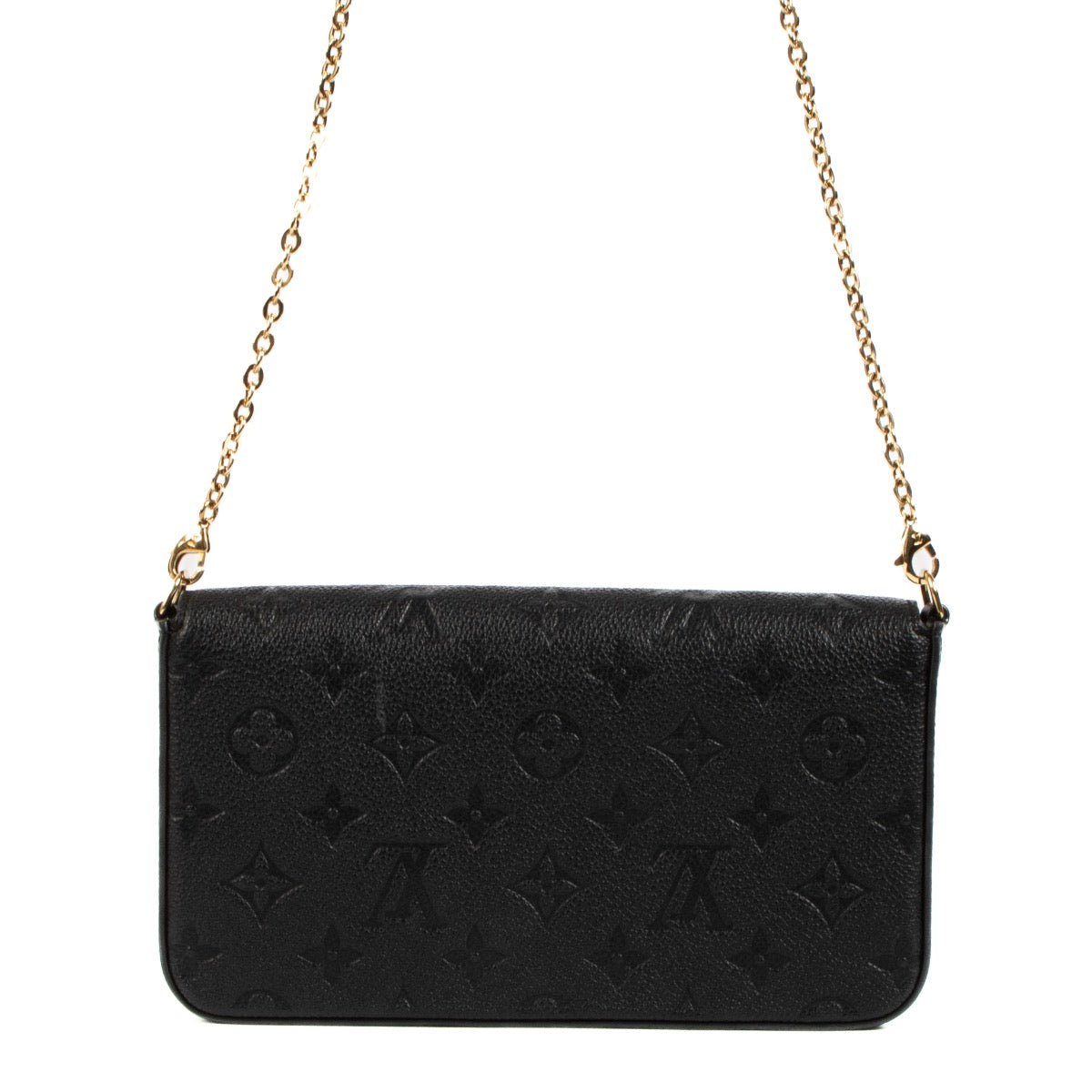 Shop 100% authentic second-hand Louis Vuitton Black Monogram Empreinte Pochette Félicie on Labellov.com
