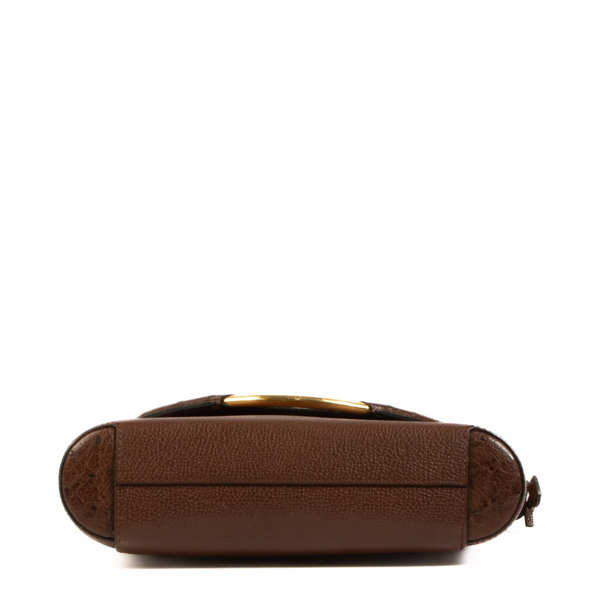 Shop safe online at Labellov in Antwerp, Brussels and Knokke this 100% authentic second hand Delvaux Brown Ostrich Eclair Crossbody Bag