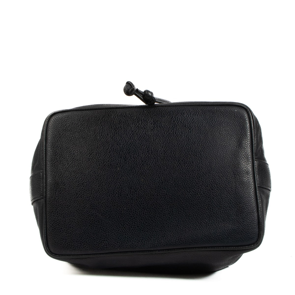 Sac seau Chanel vintage en cuir caviar bleu
