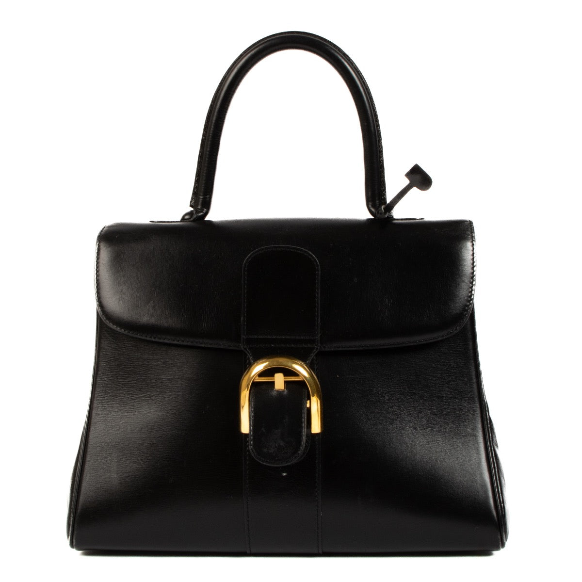 Delvaux 1980s Black Box Calf Brillant MM