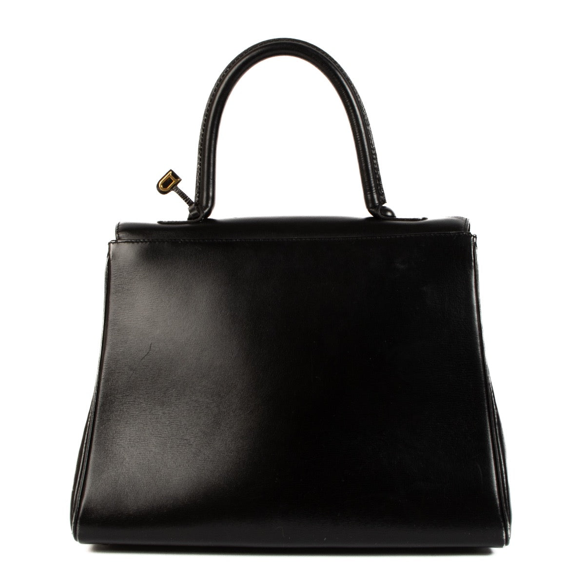 Delvaux 1980s Black Box Calf Brillant MM