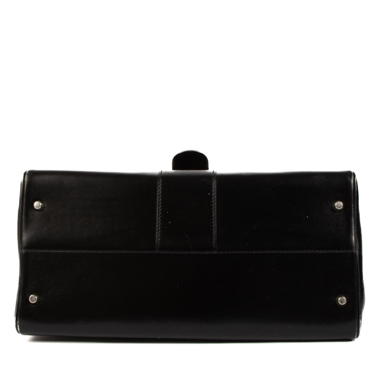 Delvaux 1980s Black Box Calf Brillant MM