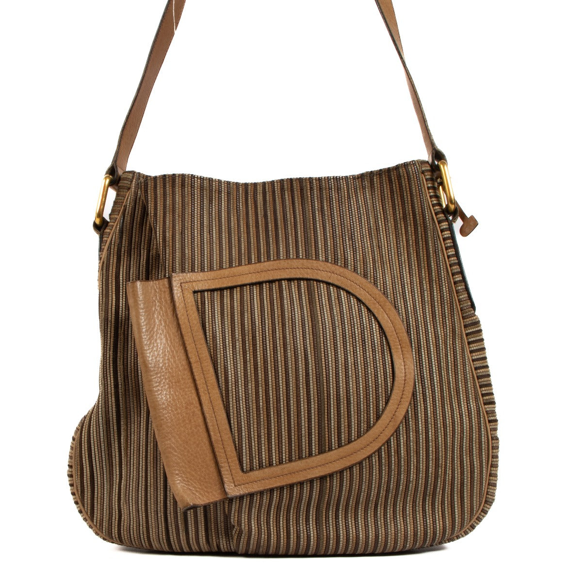 Shop 100% authentic second-hand Delvaux Brown Toile De Cuir Shoulder Bag on Labellov.com