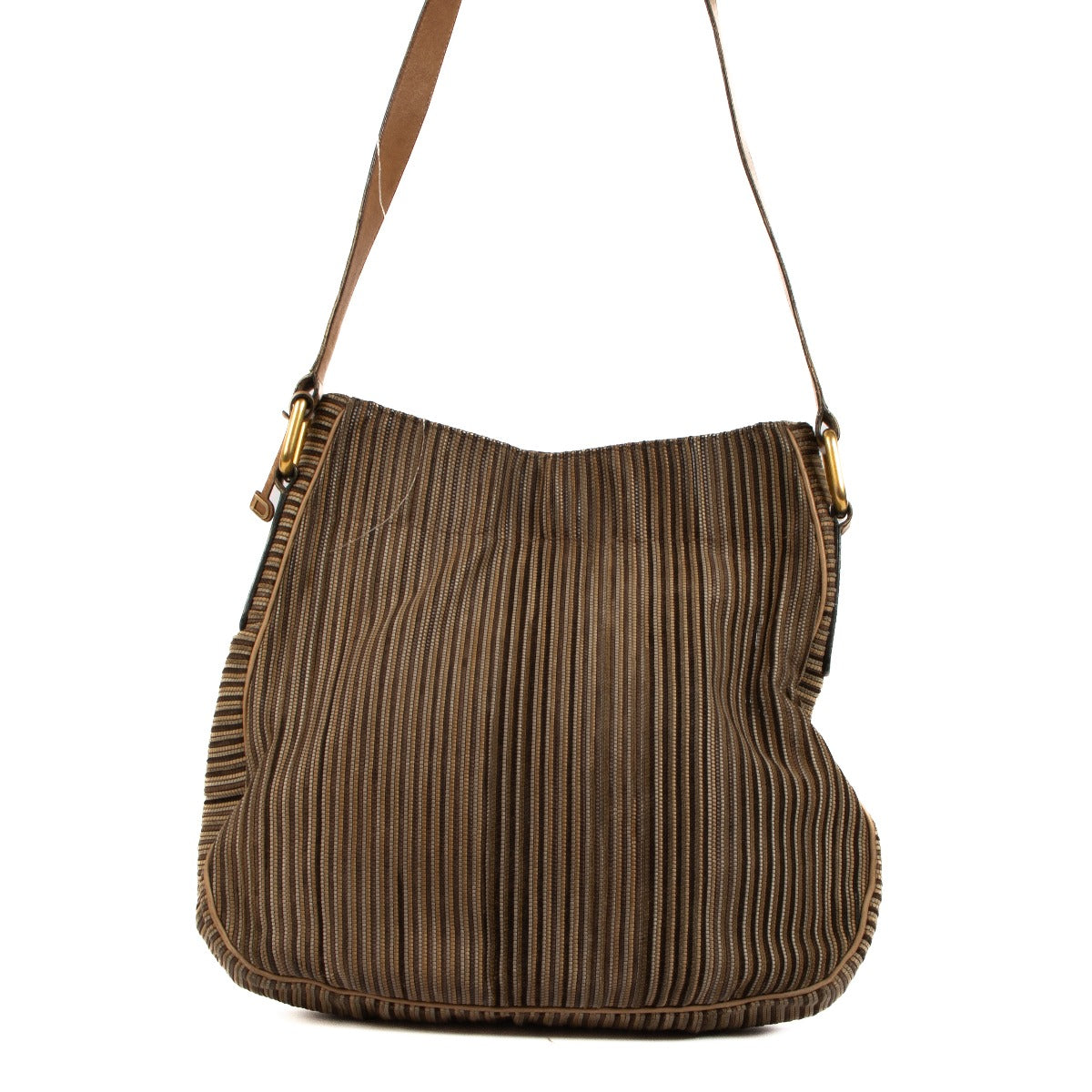 Shop 100% authentic second-hand Delvaux Brown Toile De Cuir Shoulder Bag on Labellov.com