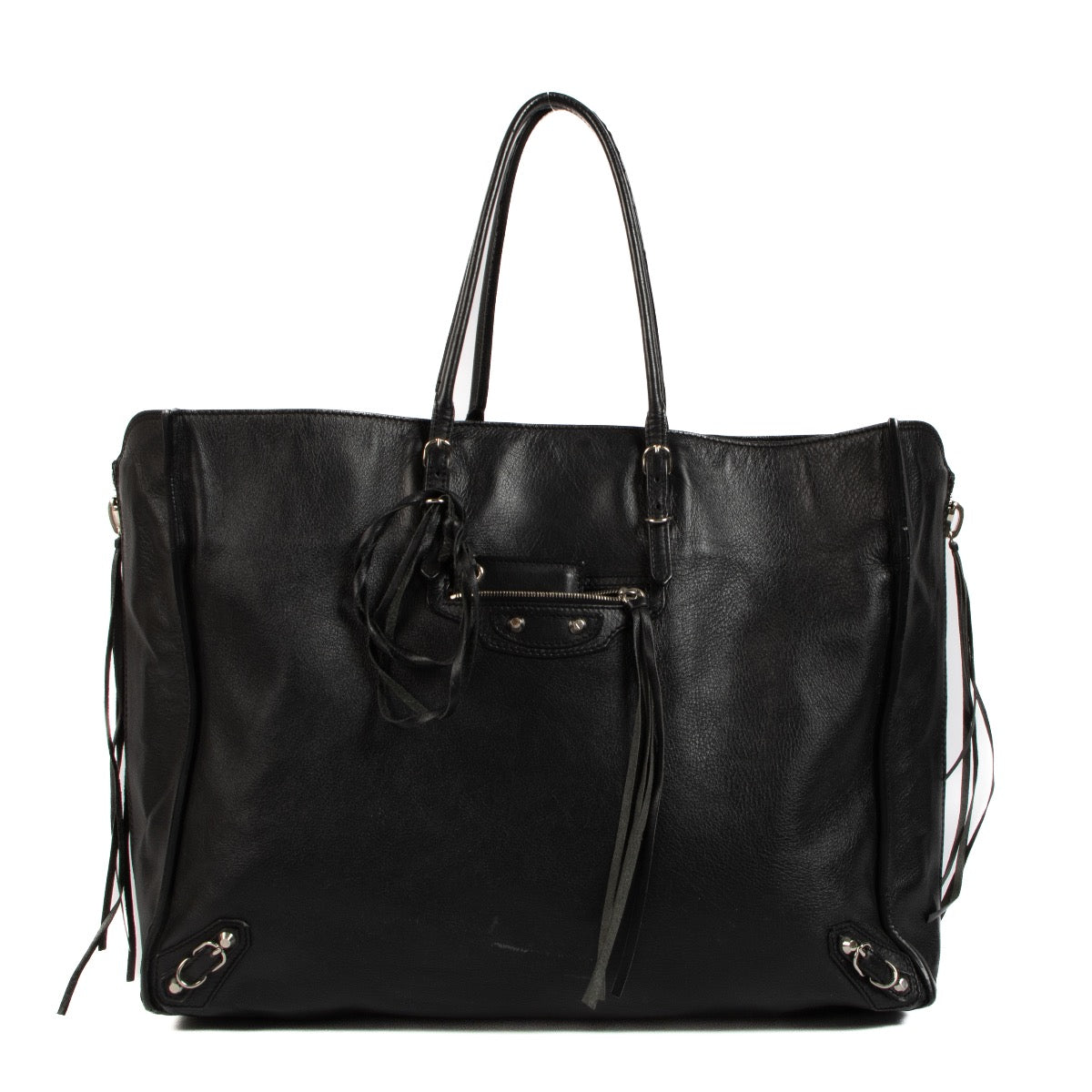 Shop safe online at Labellov in Antwerp, Brussels and Knokke this 100% authentic second hand Balenciaga Black Paper A4 Tote Bag