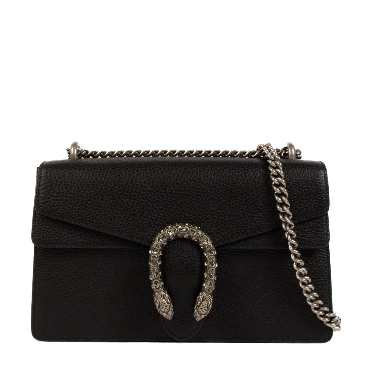 Shop safe online at Labellov in Antwerp Brussels and Knokke this 100% authentic second hand Gucci Black Leather Small Dionysus