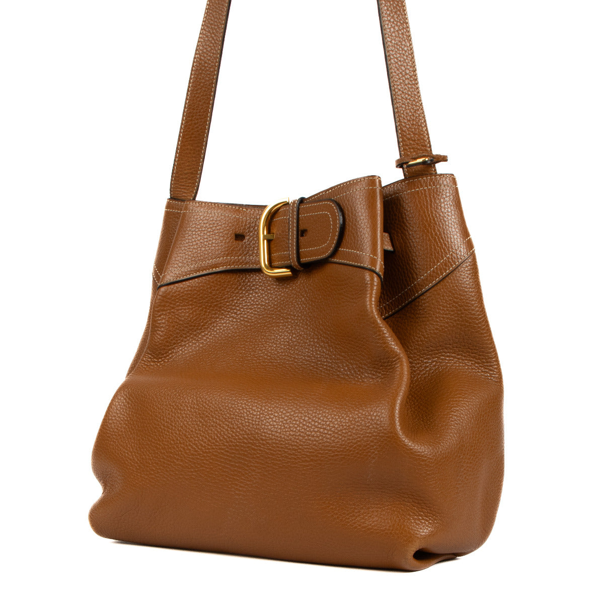 Delvaux Cognac Nomade Schoudertas