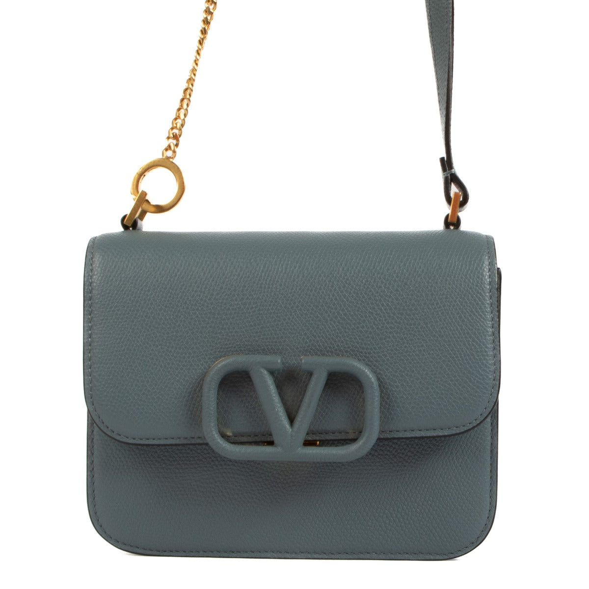 Valentino Garavani Blue Leather Small VSling Bag