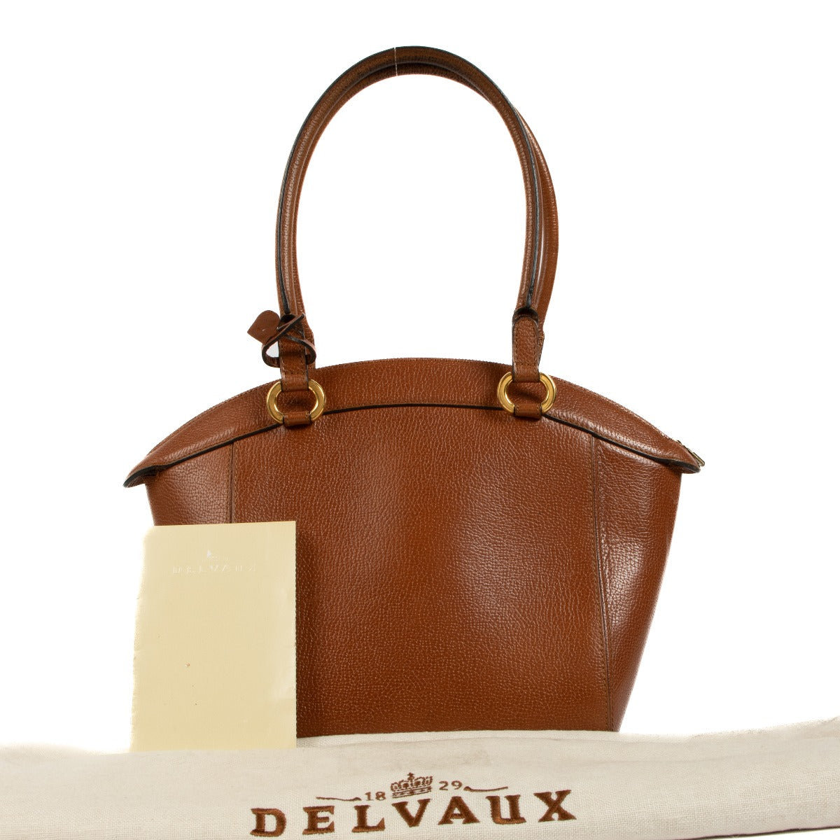 Delvaux Cognac Jumping Charme Handbag