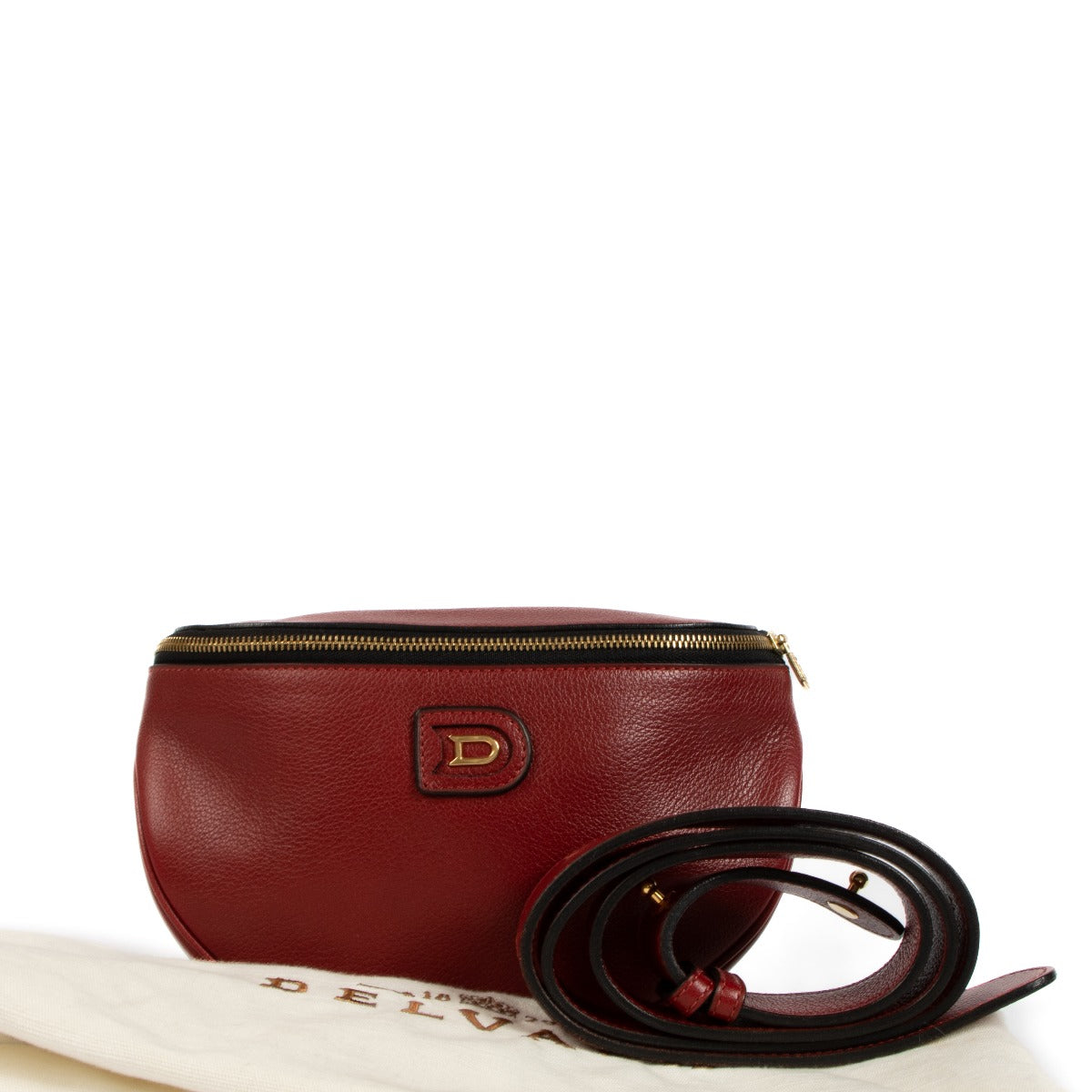 Delvaux Rosso Trotteur Musette Belt Bag