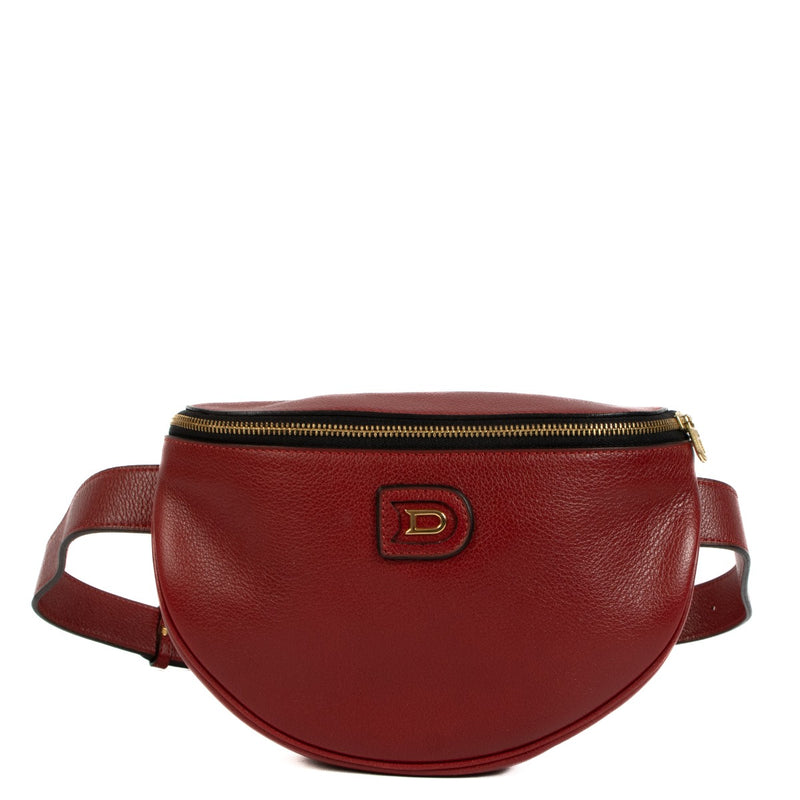 Delvaux Rosso Trotteur Musette Belt Bag