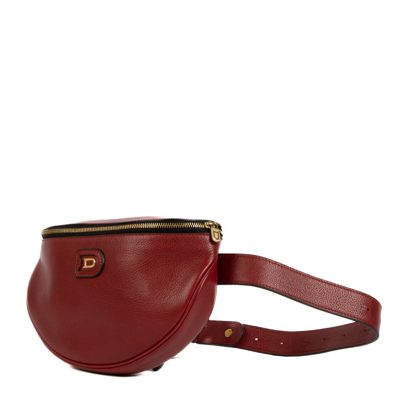 Delvaux Rosso Trotteur Musette Belt Bag