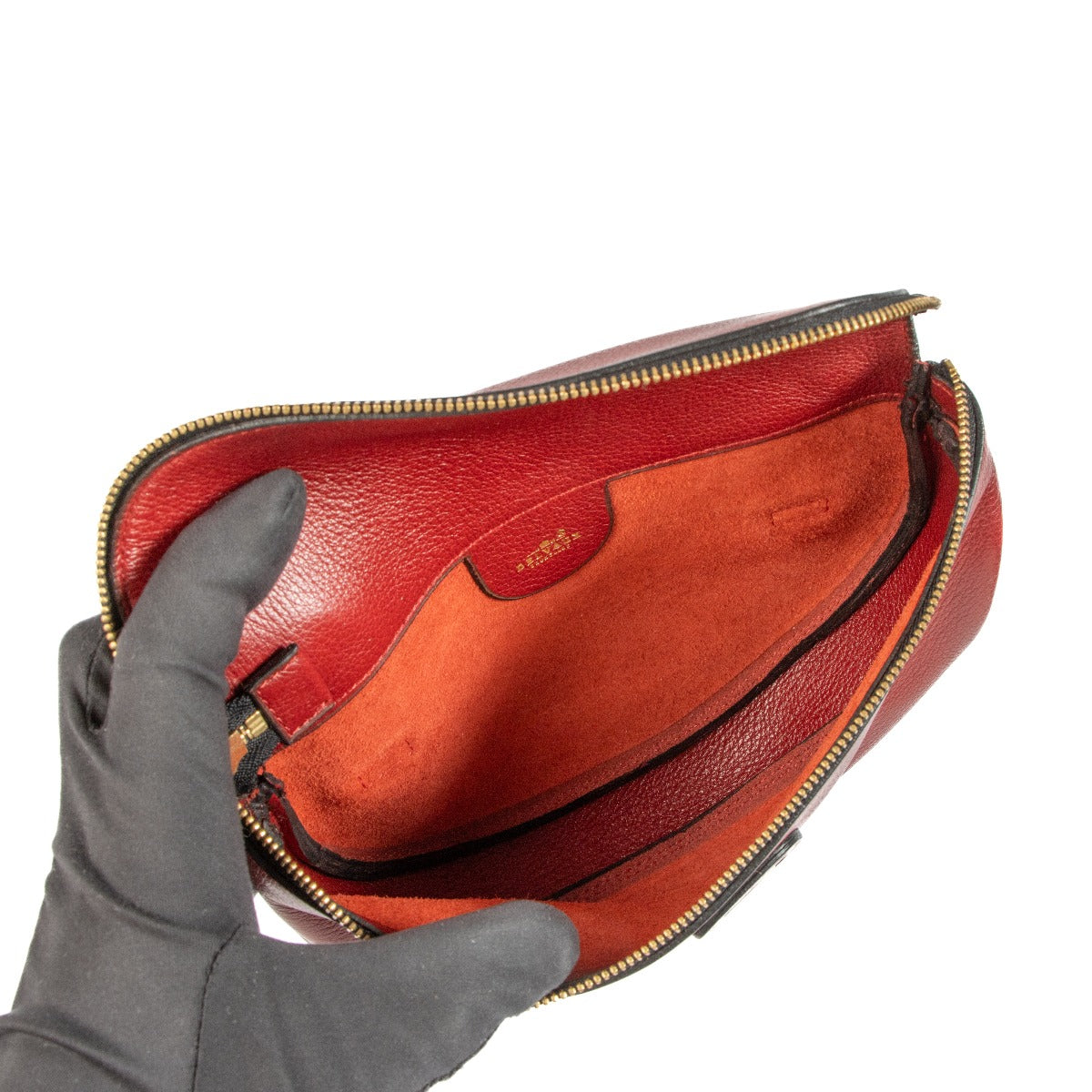 Delvaux Rosso Trotteur Musette Belt Bag