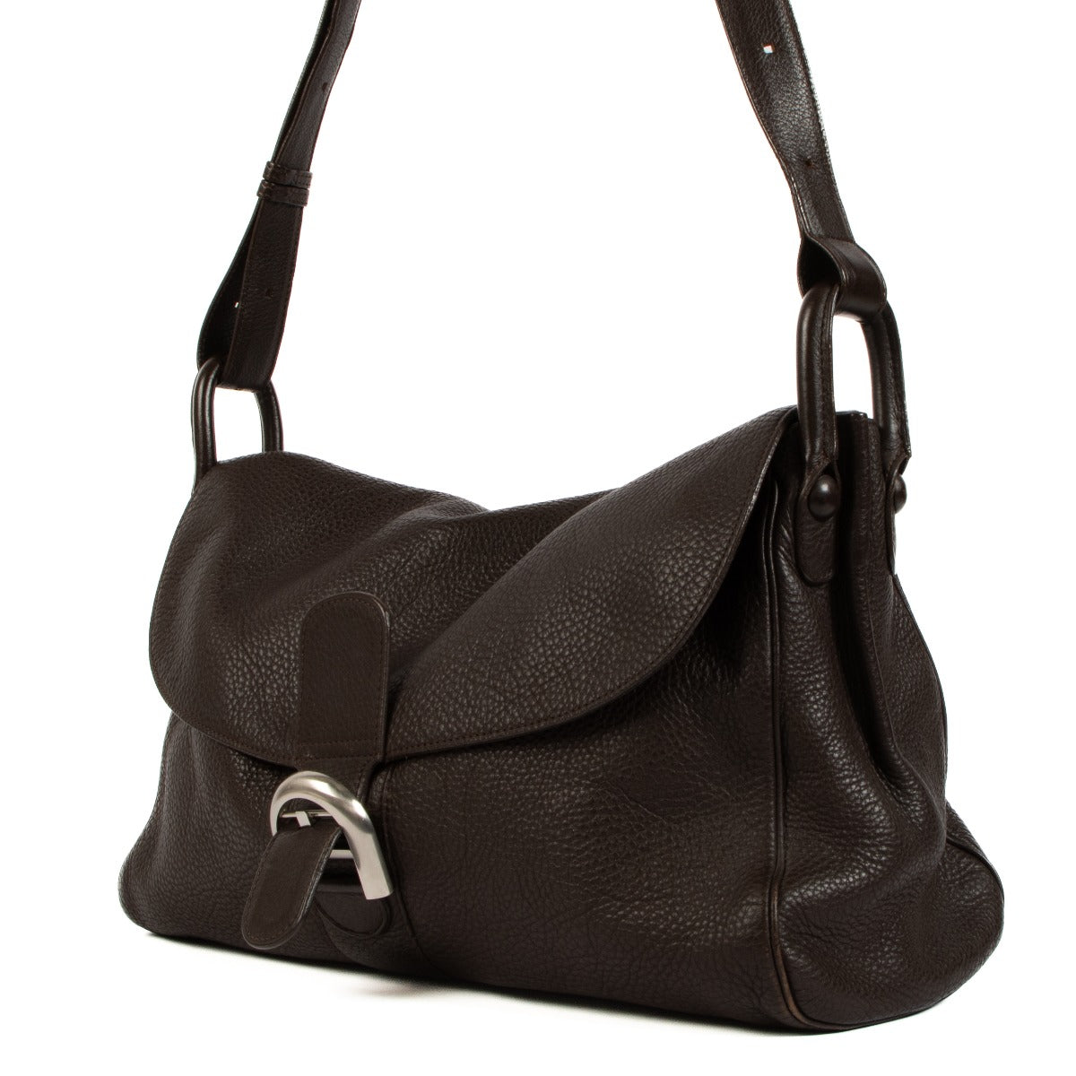 Delvaux Chocolate Brown Brillant Besace Shoulder Bag