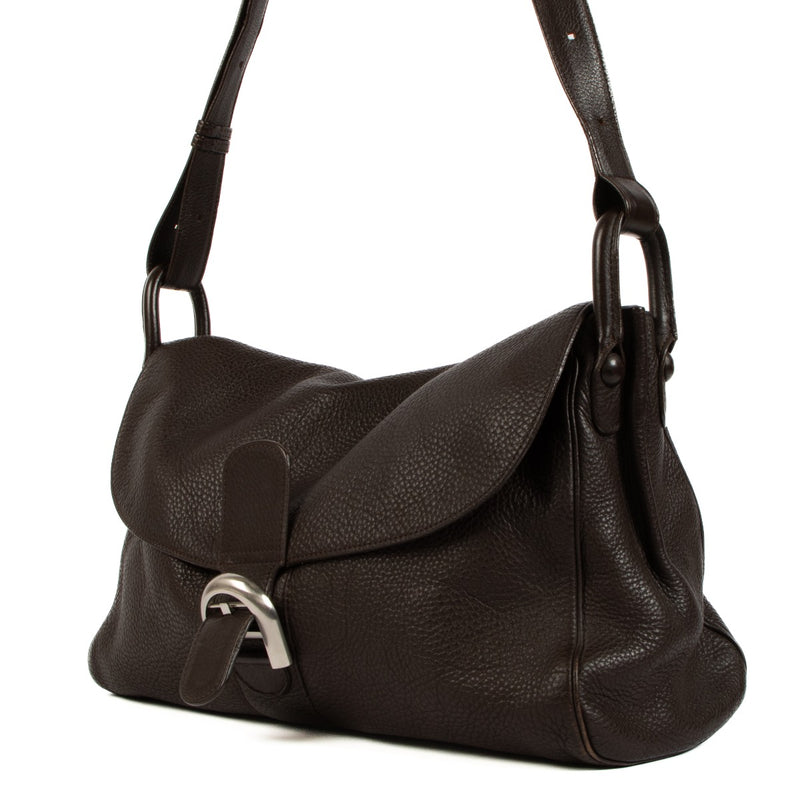 Delvaux Chocolate Brown Brillant Besace Shoulder Bag