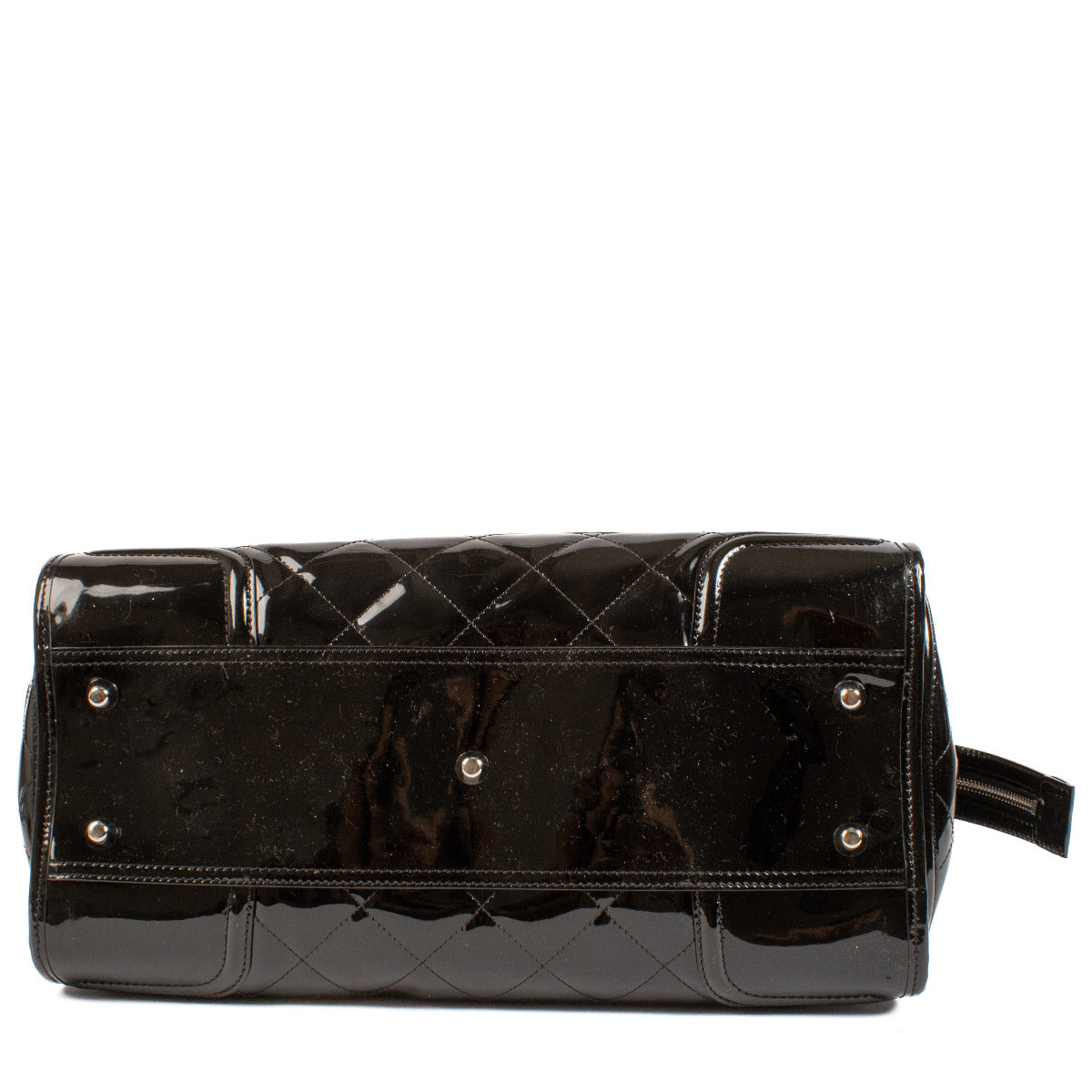 Sac Manor Burberry en cuir verni noir