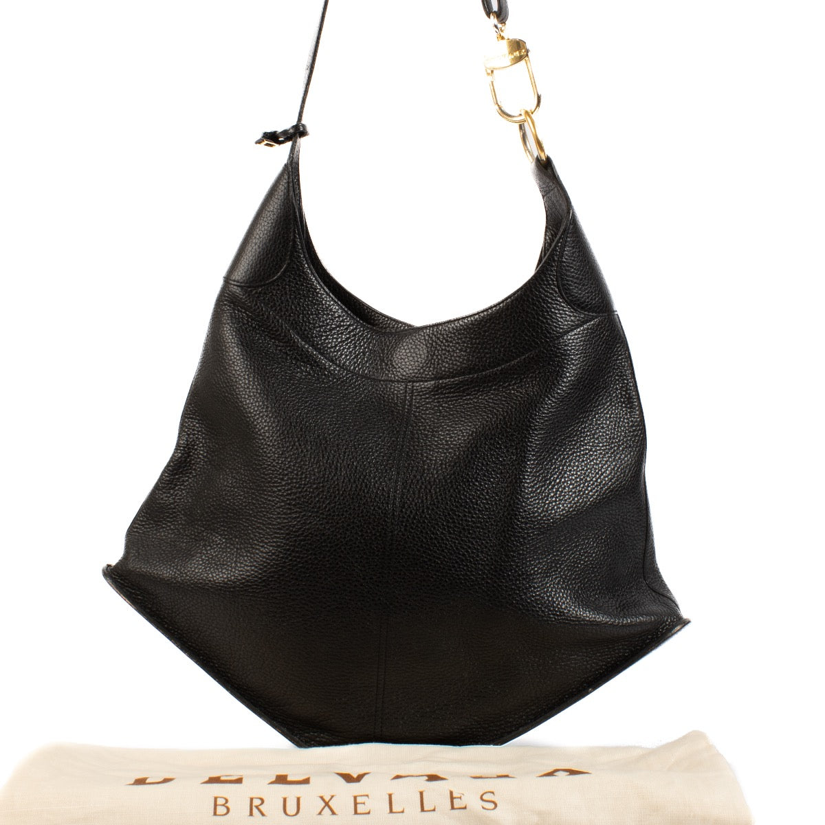 buy 100% authentic pre loved Delvaux Black Satan Shoulder Bag on Labellov.com