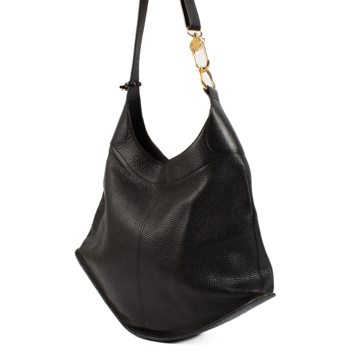 buy 100% authentic pre loved Delvaux Black Satan Shoulder Bag on Labellov.com