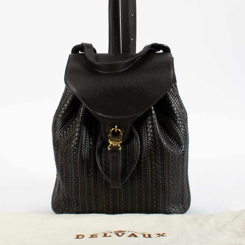Shop 100% authentic second hand Delvaux Brown Rose Backpack on Labellov.com