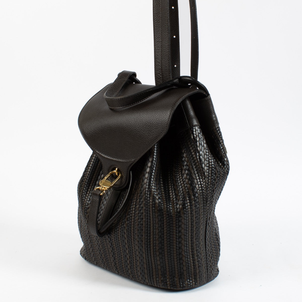 Shop 100% authentic second hand Delvaux Brown Rose Backpack on Labellov.com