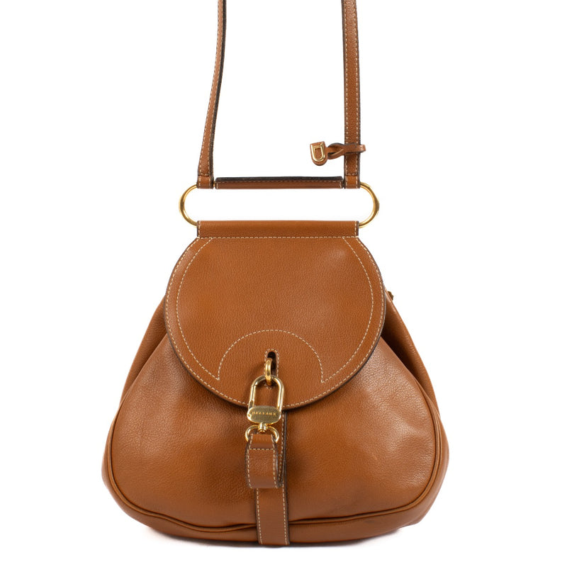 buy 100% authentic pre loved Delvaux Cognac Cerceau PM Bag on Labellov.com