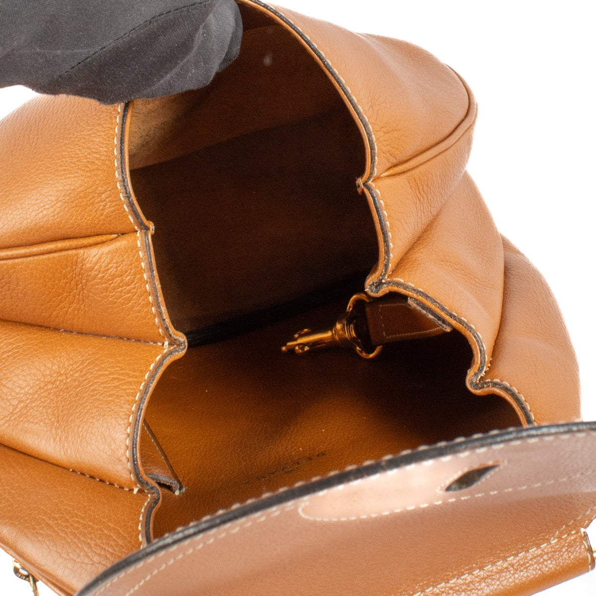 buy 100% authentic pre loved Delvaux Cognac Cerceau PM Bag on Labellov.com