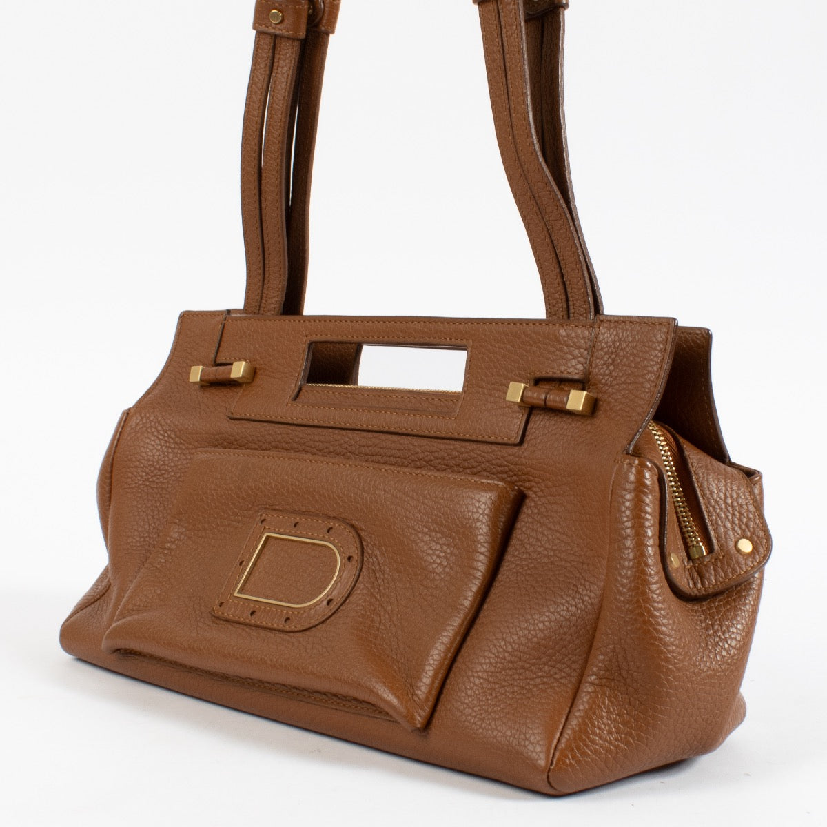 Shop 100% authentic second hand Delvaux Camel Benjamin PM Top Handle Bag on Labellov.com