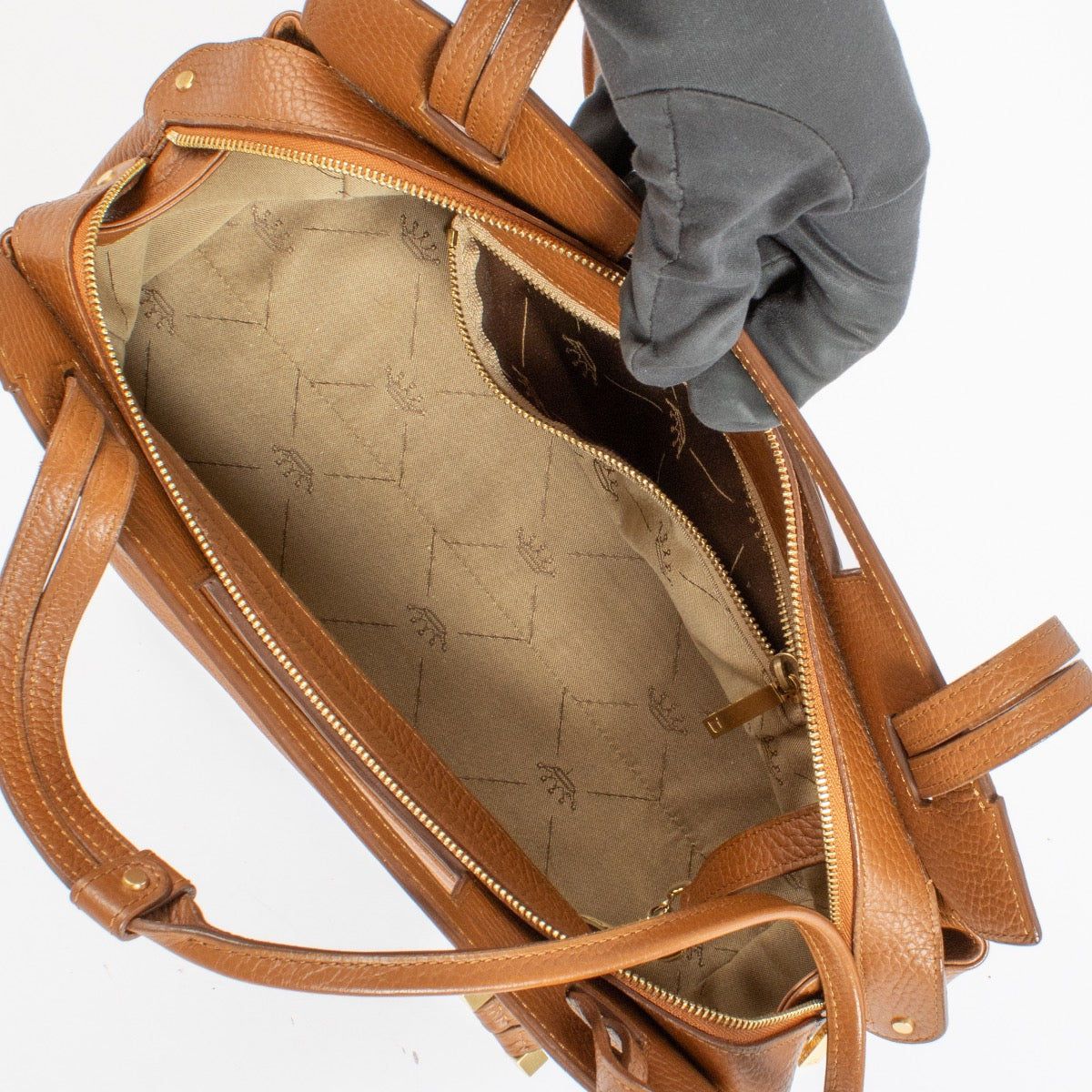 Shop 100% authentic second hand Delvaux Camel Benjamin PM Top Handle Bag on Labellov.com