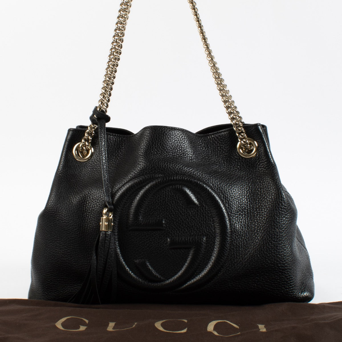 Shop 100% authentic second hand Gucci Black Soho Medium Hobo Shoulder Bag on Labellov.com