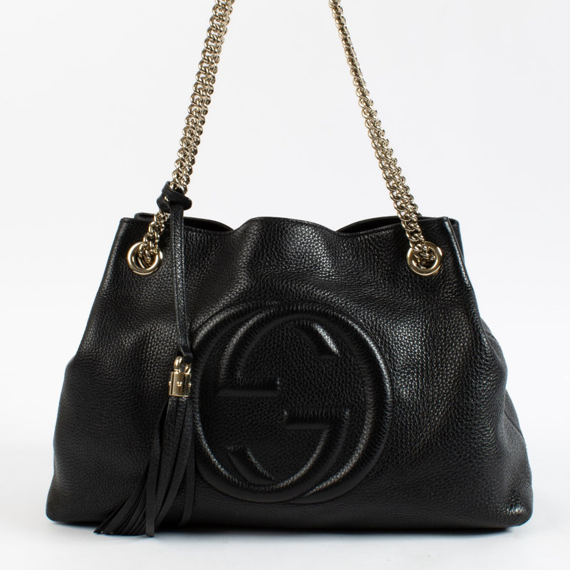 Shop 100% authentic second hand Gucci Black Soho Medium Hobo Shoulder Bag on Labellov.com