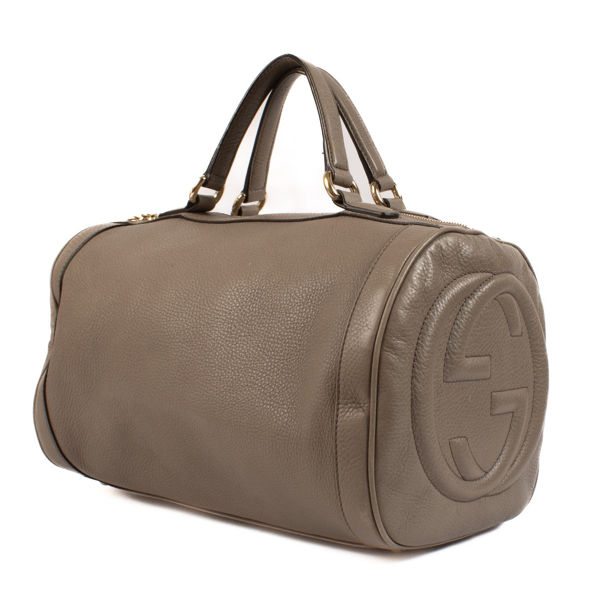 shop 100% authentic second hand Gucci Taupe Boston Bag on Labellov.com