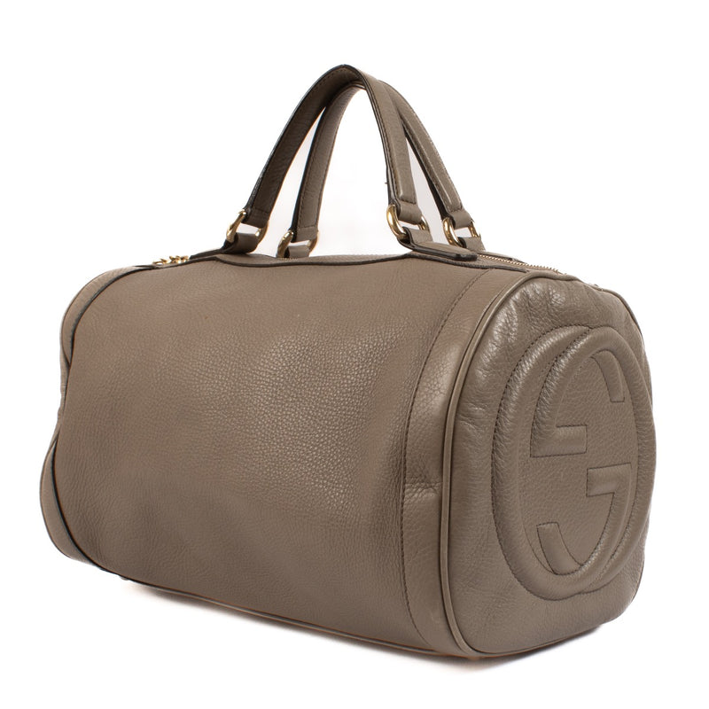 shop 100% authentic second hand Gucci Taupe Boston Bag on Labellov.com