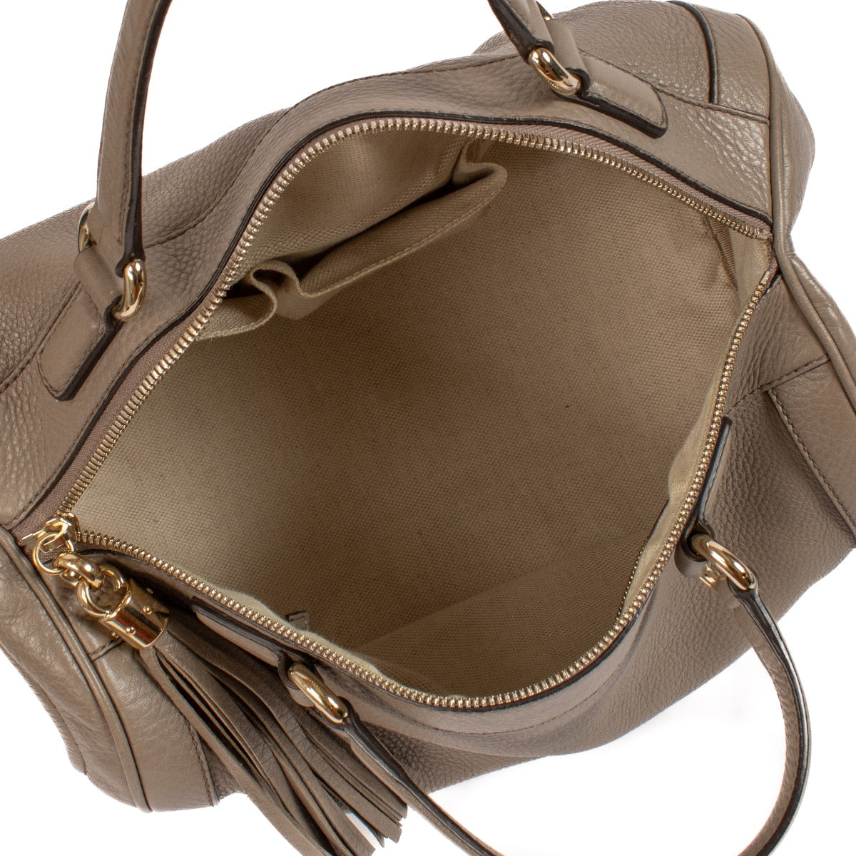 shop 100% authentic second hand Gucci Taupe Boston Bag on Labellov.com
