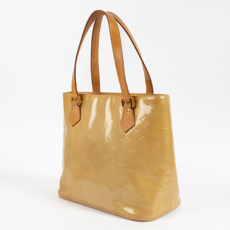 Shop 100% authentic second hand Louis Vuitton Beige Monogram Vernis Houston Top Handle Bag on Labellov.com