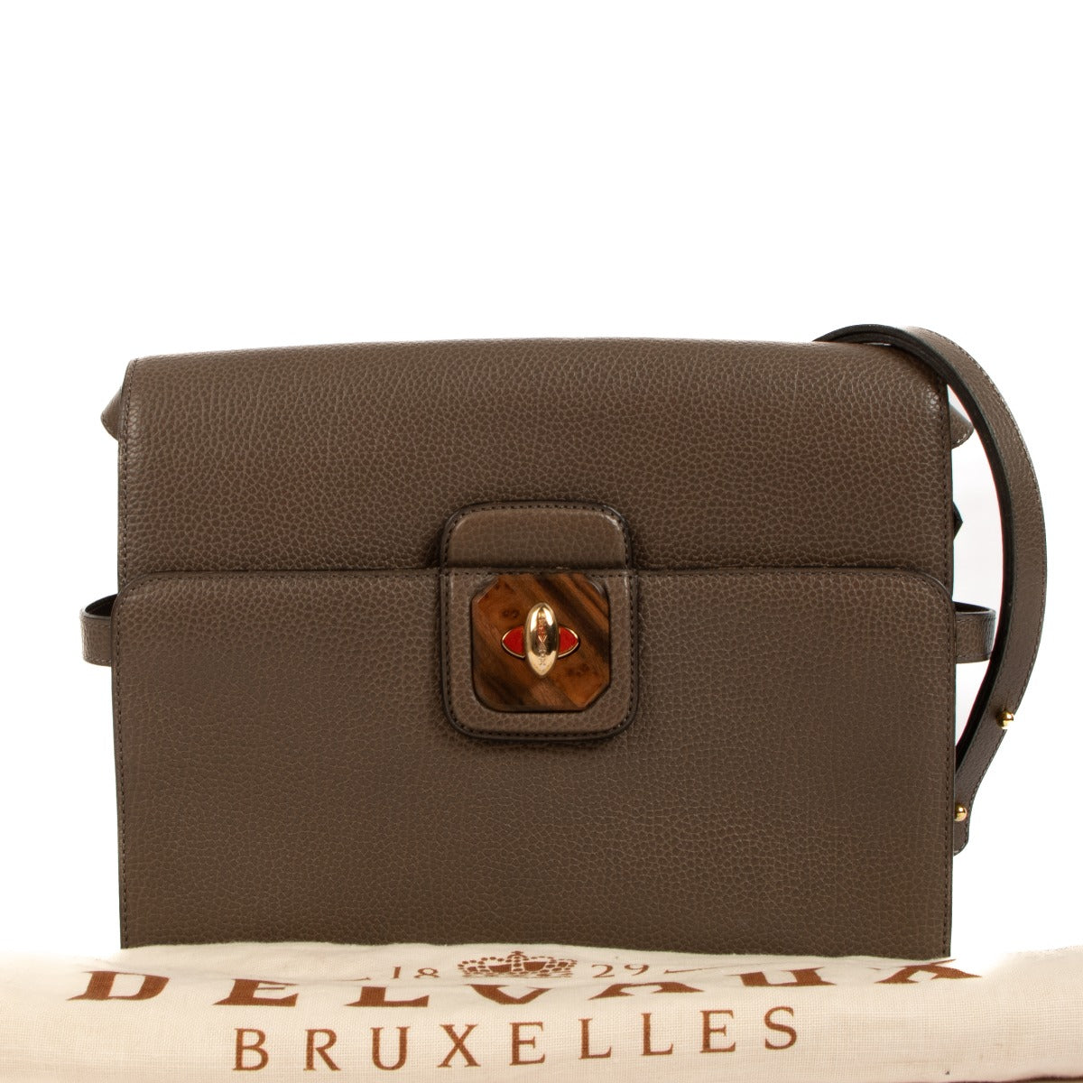 Shop 100% authentic second-hand Delvaux Taupe Crossbody Bag on Labellov.com