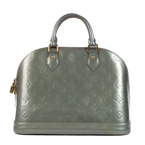 Shop 100% authentic second-hand Louis Vuitton Green Monogram Patent Alma Top Handle on Labellov.com