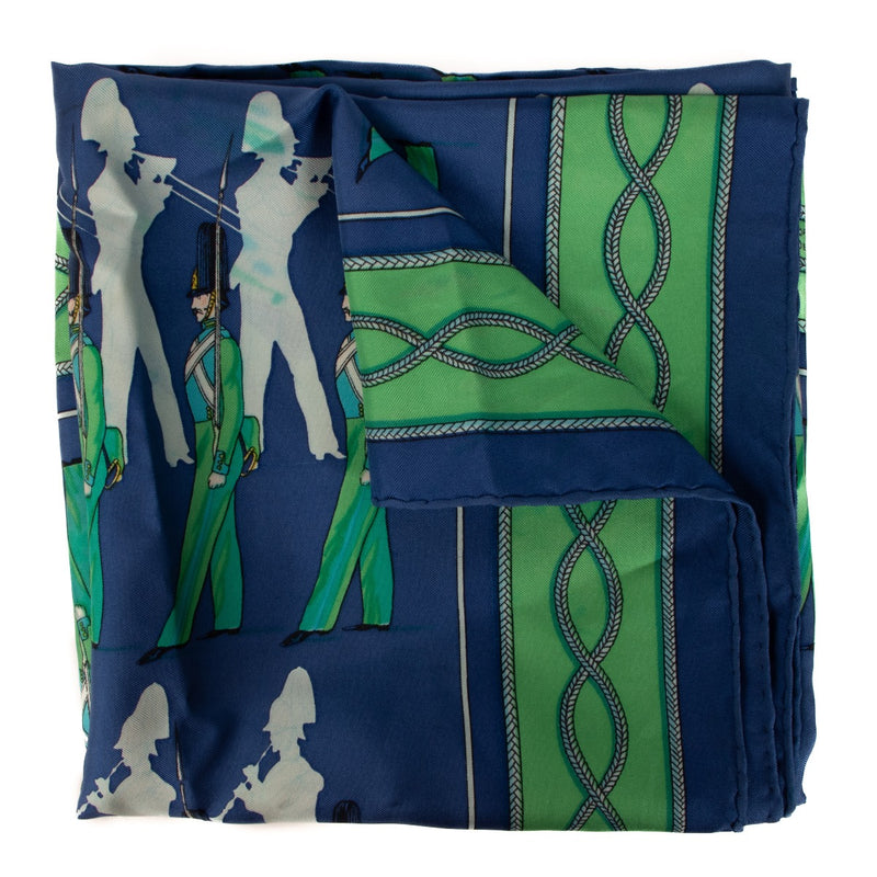 Hermès Blue La Parade Carré 90 Scarf