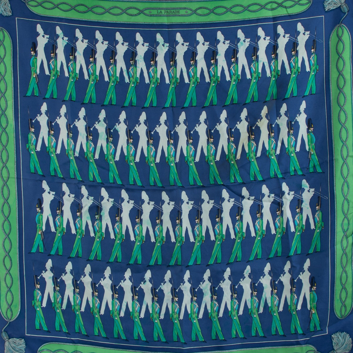 Hermès Blue La Parade Carré 90 Scarf