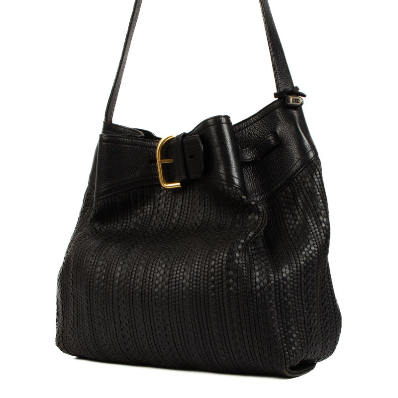 Shop 100% authentic second-hand Delvaux Black Toile De Cuir Nomade Crossbody Bag on Labellov.com